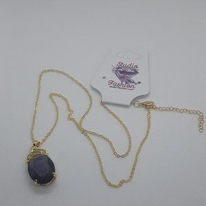 Royal Purple Pendant Necklace